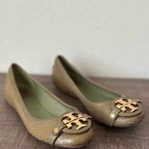 Tory Burch Olive Green Ballet Flats